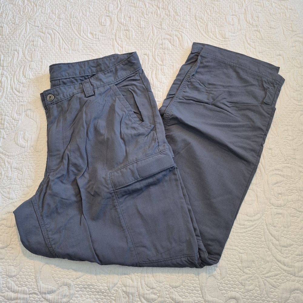 Duluth Trading Pants Mens 36x32 Armachillo Chino Nylon Stretch Hiking Gray #1